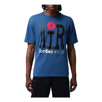 Nike Jordan Graphic T-Shirt True Blue Black University Red IQ5299-485