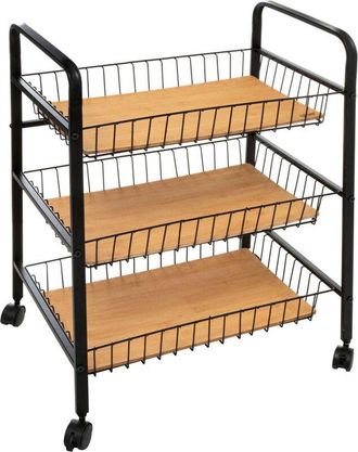 5five Simply Smart 5five Simply Smart - Carrito Auxiliar Con 3 Estantes - Negro