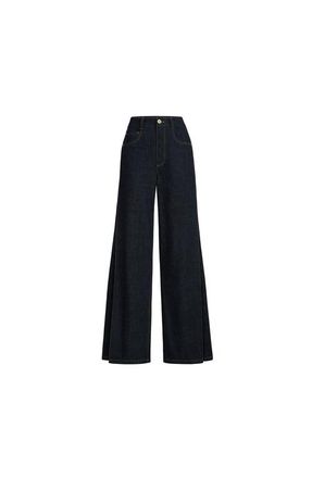 Brunello Cucinelli Loose Flared Trousers in Dark Denim at Nordstrom, Size 36 It