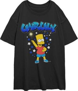 The Simpsons Juniors The Simpsons Bart Unruly Sparkler T Shirt in Black at Nordstrom, Size Xx-Large