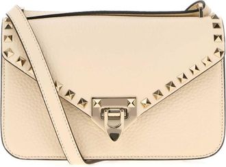 Valentino Garavani White Rockstud Small Shoulder Bag