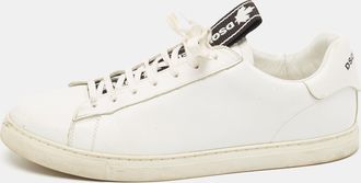 Dsquared2 White Leather Low Top Sneakers