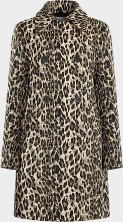 C&acirc;llas Milano Perry Animal Jacquard Double-Breasted Coat