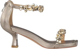 Alma En Pena Sandaal met hak en strass decoratie - Dames - Sandalen met hakken - Geel - 37 EU - Schoenen