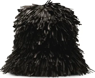 Cult Gaia Darryl Fringe Bucket Hat in Black at Nordstrom