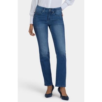 NYDJ Marilyn Straight Leg Jeans in Cool Marine at Nordstrom, Size 10P