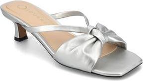 Journee Collection Starling Kitten Heel Sandal in Silver at Nordstrom Rack, Size 8.5