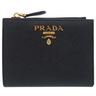Prada Pre-owned Wallets, female, Black, Size: ONE SIZE Pre-owned Bi-fold Wallet