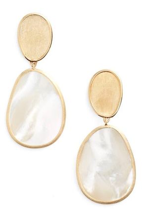 Marco Bicego Lunaria Mother of Pearl Drop Earrings in White Mother Of Pearl at Nordstrom