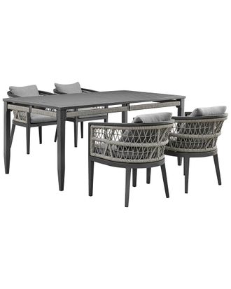 Armen Living Zella Outdoor Patio 5pc Dining Set