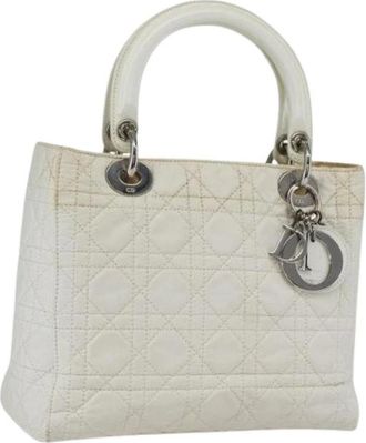 Dior Pre-owned Handbags, female, White, Size: ONE SIZE Pre-owned Nylon Hand Bag