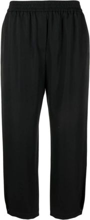 Giorgio Armani Soft-volume Broek - Dames - Straight fit broeken - Blauw - XS - Wol - Broeken