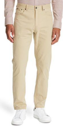 W.R.K Leone Slim Straight Leg Twill Pants in Khaki at Nordstrom, Size 30