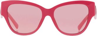 Dolce & Gabbana Pink Mirrored Silver Butterfly Ladies Sunglasses DG4449 326230 54