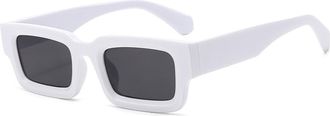 Generic Small Frame Outdoor Men Sunglasses Commuter Sports Decorative Sun Glasses(White)