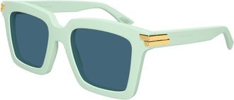 Bottega Veneta Stijlvolle zonnebril - Dames - Zonnebrillen - Groen - 53 MM - Accessoires