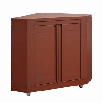 Oviala Mueble de esquina para cocina exterior acabado ladrillo