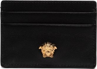 Versace Medusa Card Holder - Heren - Portefeuilles - Zwart - ONE Size - Leer - Accessoires