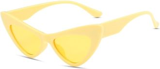 Generic Mens Outdoor Sunglasses Vacation Sports Womens Driver Sun Glasses(Yellow)