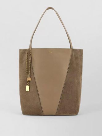 Chlo&eacute; chlo&eacute; spin leather and suede shoulder bag