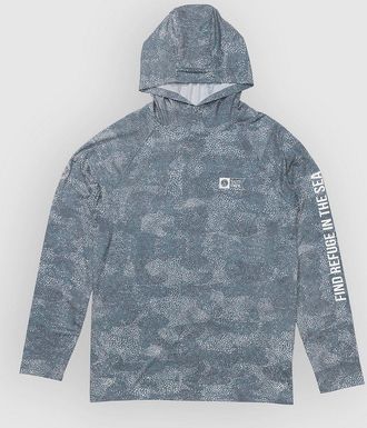 Salty Crew Mariner Hood Tech Longsleeve Lycra blau