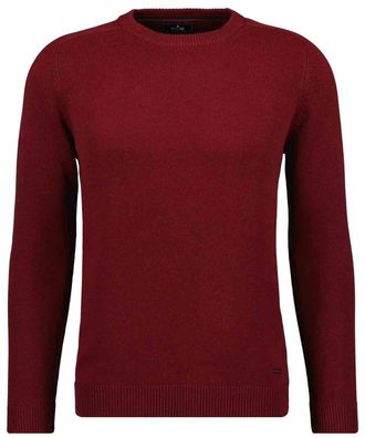 Ragman Rundhalspullover RAGMAN, Herren, Gr. 56, rot (weinrot, 615), 100% Baumwolle, Rundhals, Pullover Rundhalspullover