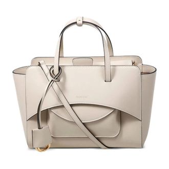 Hidesins Handbags, female, White, Size: ONE SIZE Calf Leather Crossbody Bag