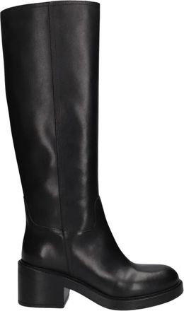 Lina Locchi Iw 520 Heeled Boots - Dames - Laarzen met Hak - Zwart - 36 EU - Leer - Schoenen