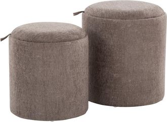 LumiSource Tray Nesting Ottoman Set