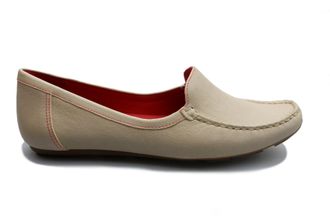Clarks Womens Casual Clarks Estelle Dawn Leather Shoes In Beige Standard Fit Size 4.5