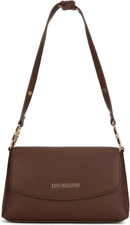 Love Moschino Hobo Tas met Logo-letters - Dames - Schoudertassen - Bruin - ONE Size - Polyester - Tassen