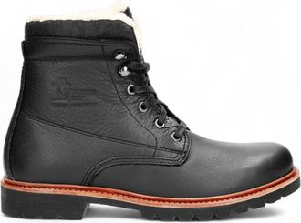 Panama Jack Mens Black P03 Aviator Leather Combat Boots