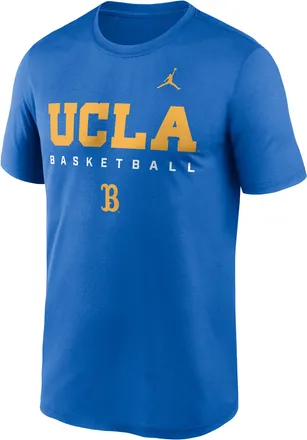 Nike Mens UCLA Courtside Basketball Legend Jordan Brand Dri-FIT College T-Shirt in Blue | 0JTI44UUCL-8TZ