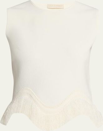 Ulla Johnson Koa Knit Fringe Top