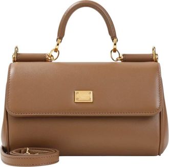 Dolce & Gabbana Brown Sicily Mini Satchel