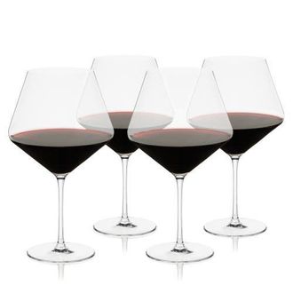 Viski Reserve Liminal Burgundy Wine Glasses Set of 4 in Clear at Nordstrom