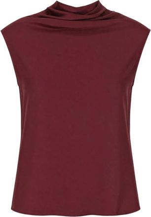 Alberta Ferretti Tops, Dames, Rood, S, Mouwloze Top