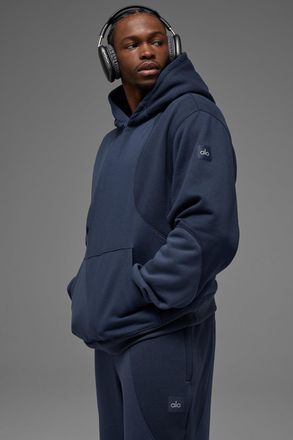Alo | Make Waves Hoodie in Navy Tonal Blue, Size: 2XL MEN/3XL WOMEN