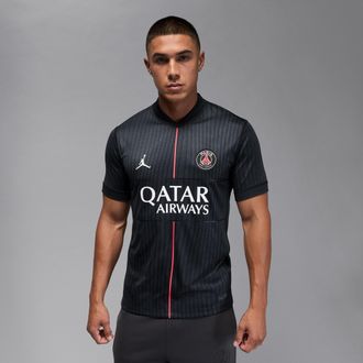 Nike Jordan Mens Paris Saint-Germain 2025/26 Stadium Fourth Jordan Dri-FIT Soccer Replica Jersey in Black | HM3206-045