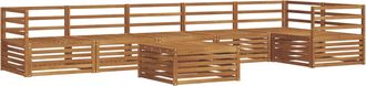vidaXL Conjunto De Sof&aacute;s De Exterior 7 Uds. Natural Vidaxl