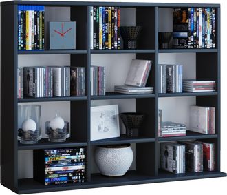 ebuy24 Ebuy24 - Estante De Madera Vcm De Pie Gabinete De Cd De Ahorro De Espacio Para 480 Cd O 224 Dvds Dimensiones:al. 82 X An. 102 X P. 23 Cm Estante De Dv