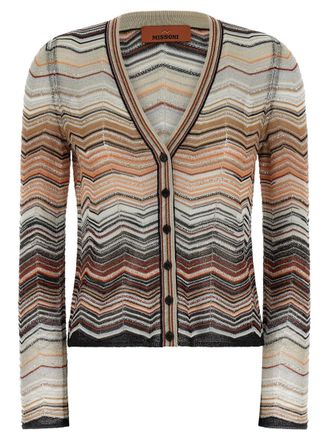 Missoni Brown Chevron lam cardigan