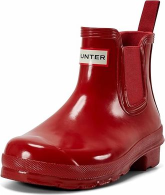 Hunter Bell Womens Original Gloss Chelsea Rain Boots In Military Red