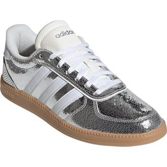 adidas Breaknet Sleek Sneaker in Silver/White/Gum at Nordstrom Rack, Size 7.5