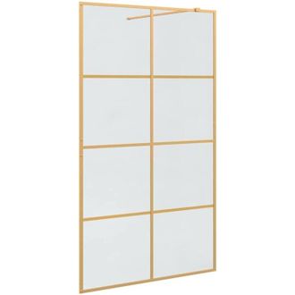vidaXL Pared De Ducha Walk-in Dorado 115 X 195 Cm Vidrio Templado Vidaxl