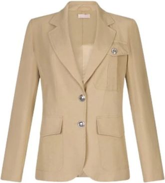 Liu Jo Elegante Blazer - Dames - Blazers - Bruin - L - Katoen - Jassen