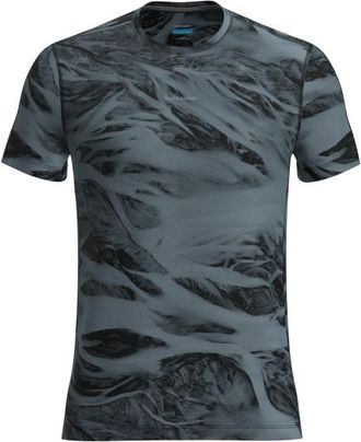 Icebreaker Merino 125 Cool-Lite Speed S/S Tee Motion AOP Funktionsshirt f&uuml;r Herren | blau