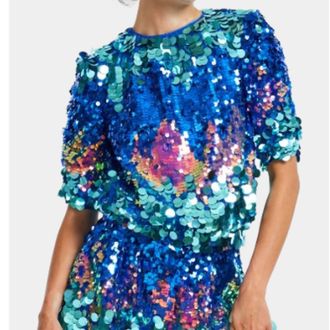 Ciebon Fesstivity Sequin Top In Multi
