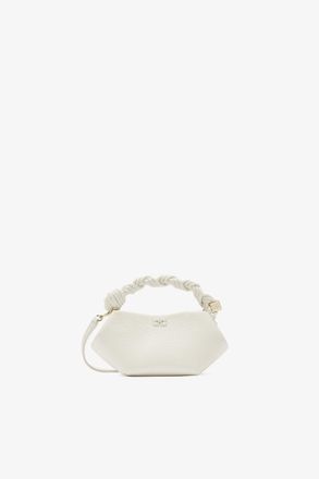 Ganni White Mini Bou Bag in Grained