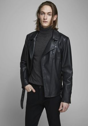 Jack & Jones Rollkragenpullover JACK & JONES Emil Knit Roll, Herren, Gr. XL, grau (dunkelgrau melange), Obermaterial: 60% Baumwolle, 20% Nylon, 20% Viskose, schmal